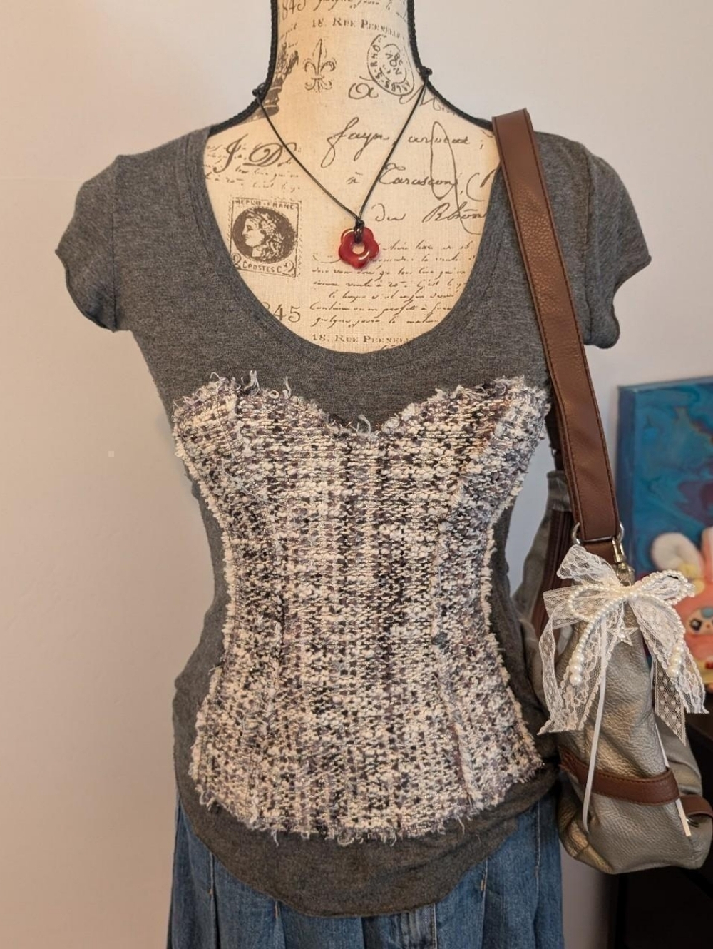 Y2K Dolan Anthropologie Corset Detail Top / Size XS